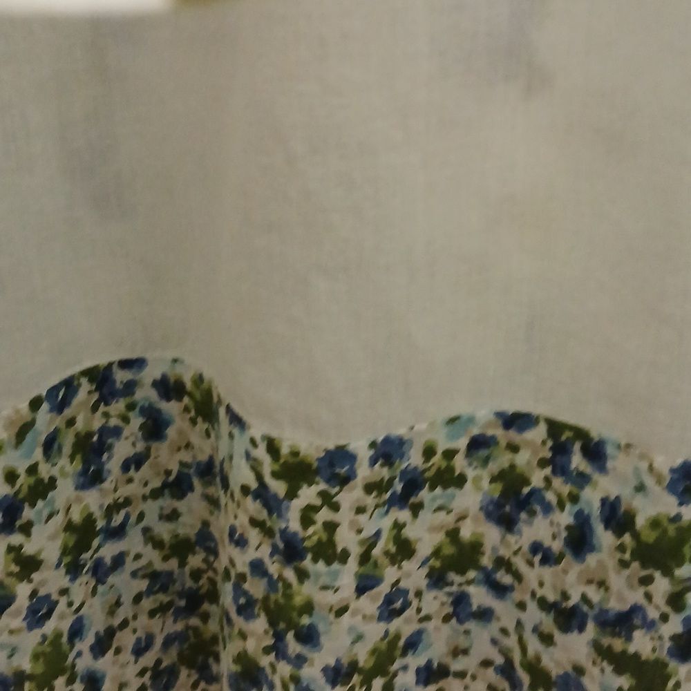 KIM ROGERS Floral Print Layered Women's Top Size XL Blue/White - Picture 2 of 6